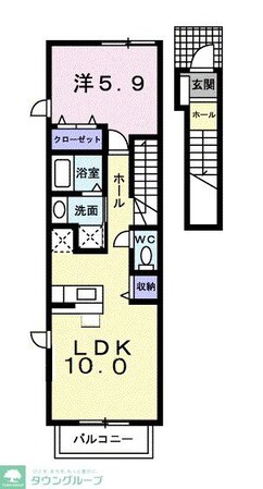 イーストニュータウンAの物件間取画像